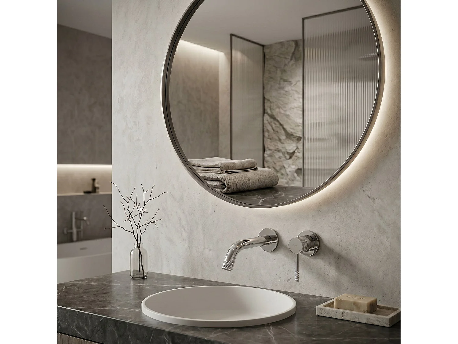 Robinet De Lavabo Encastré Rea Venti Chrome