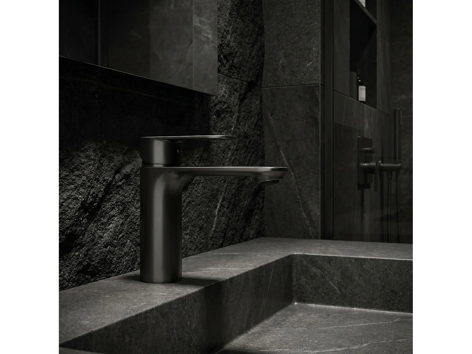 Robinet De Lavabo Rea Drop Low Titanium