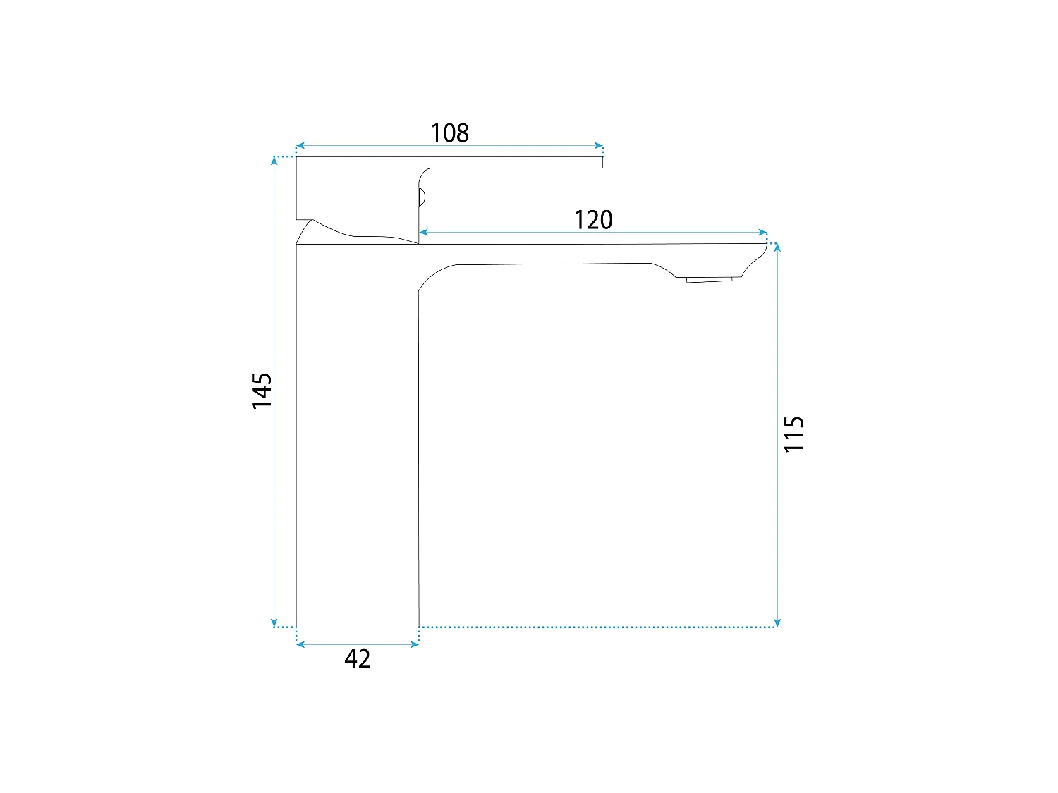 Robinet De Lavabo Rea Drop Low Titanium