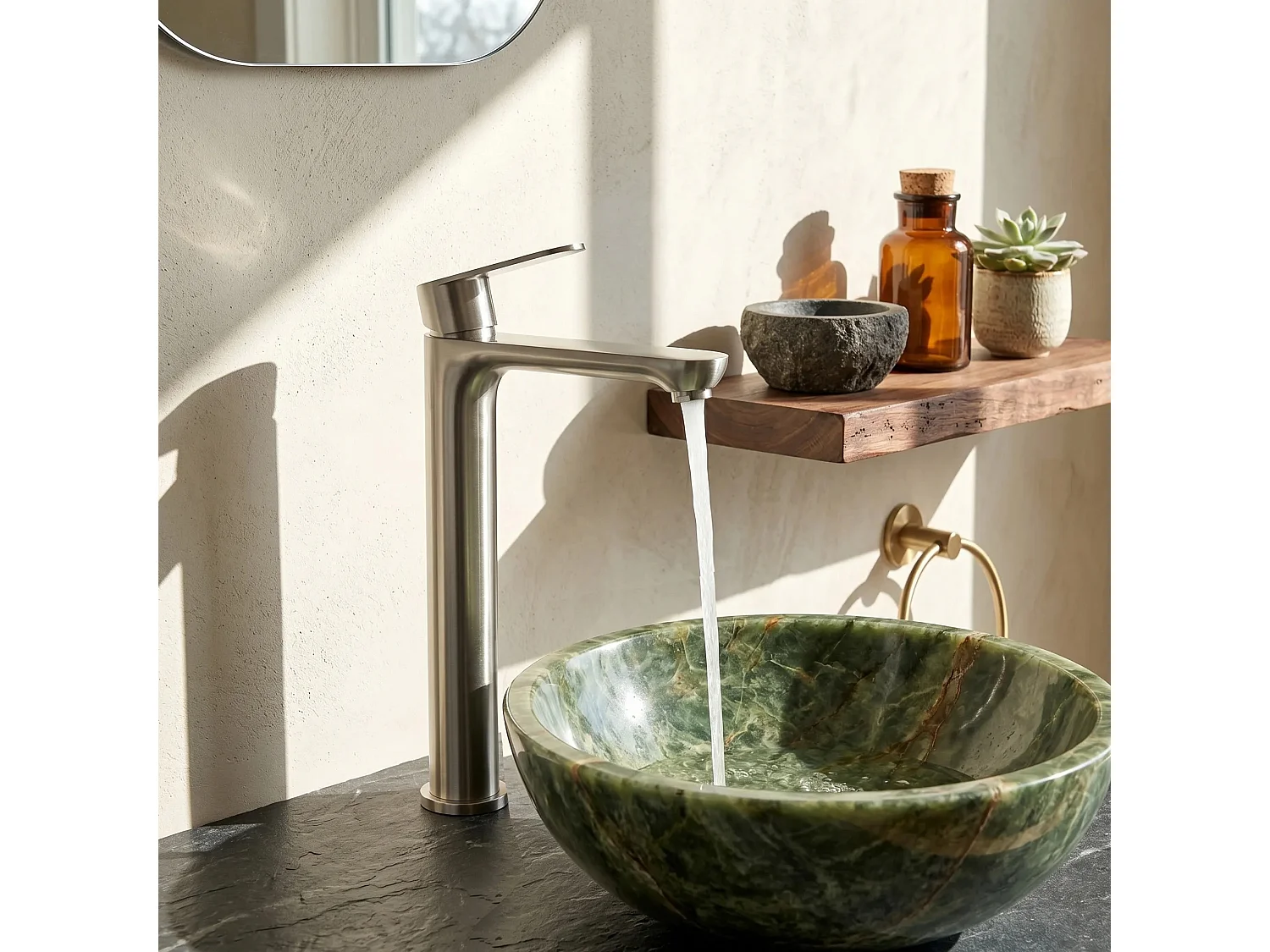 Robinet De Lavabo Rea Logan High Brush Nickel