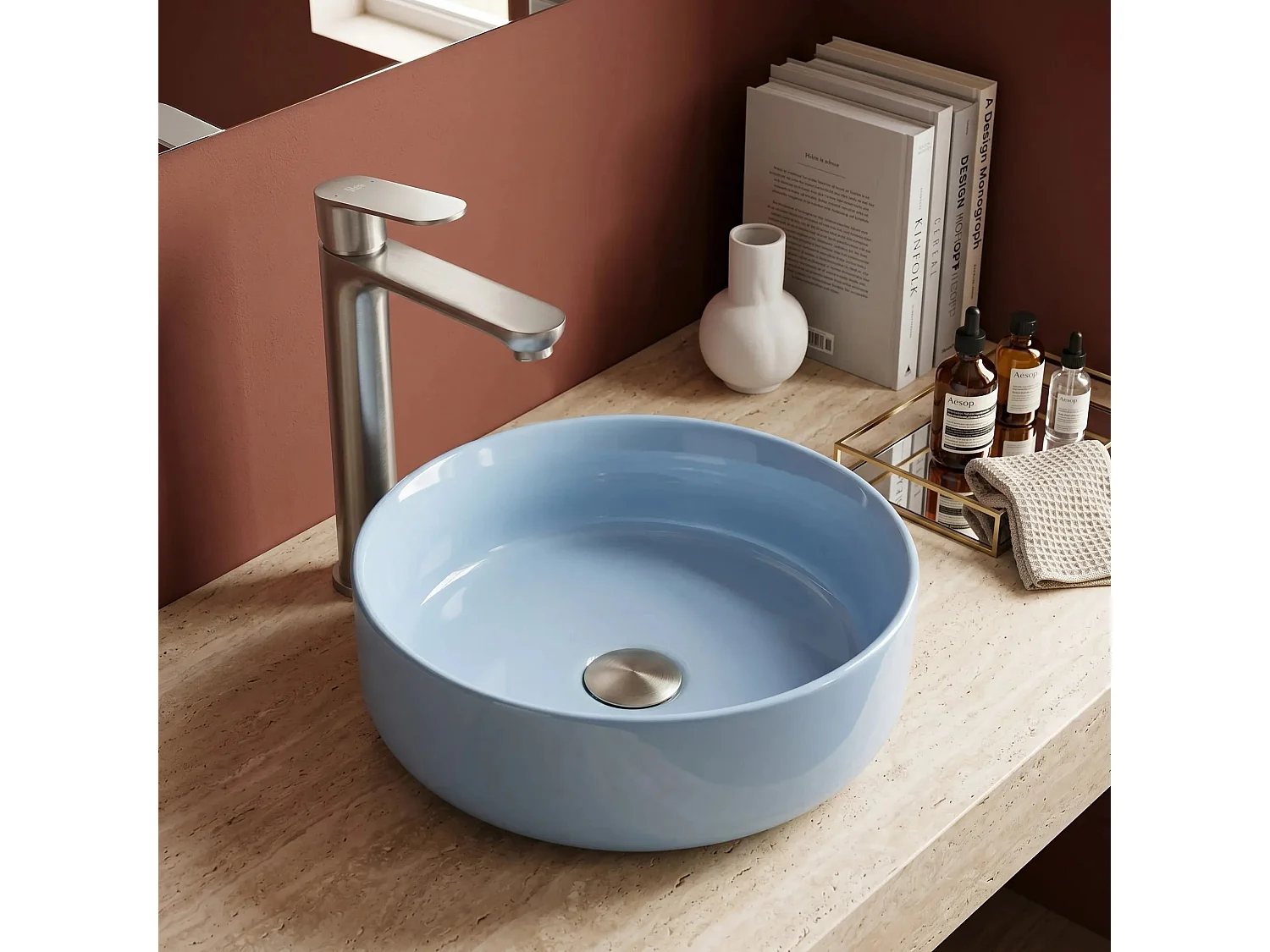 Robinet De Lavabo Rea Logan High Brush Nickel