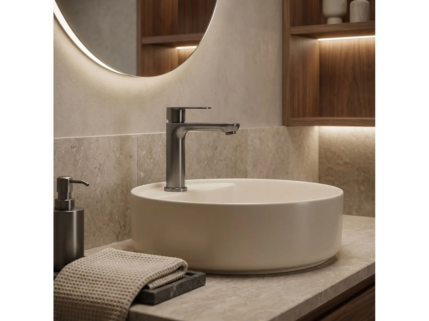 Robinet De Lavabo Rea Logan Low Titanium