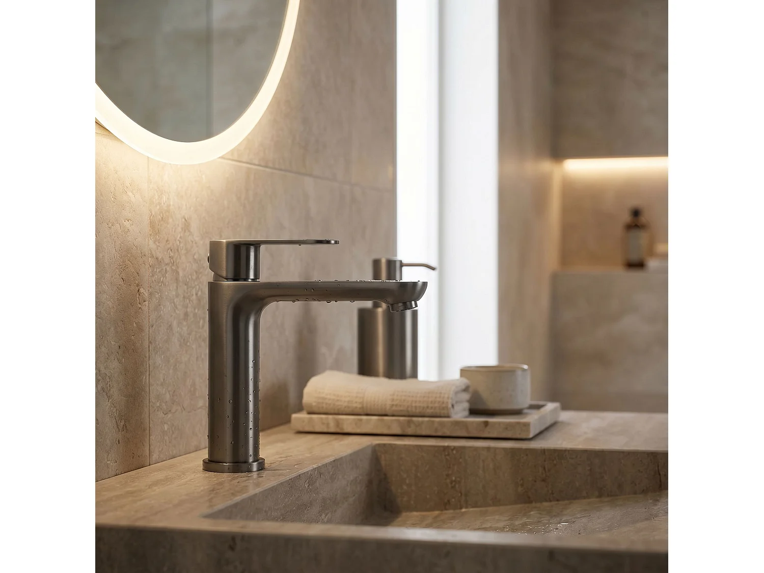 Robinet De Lavabo Rea Logan Low Titanium
