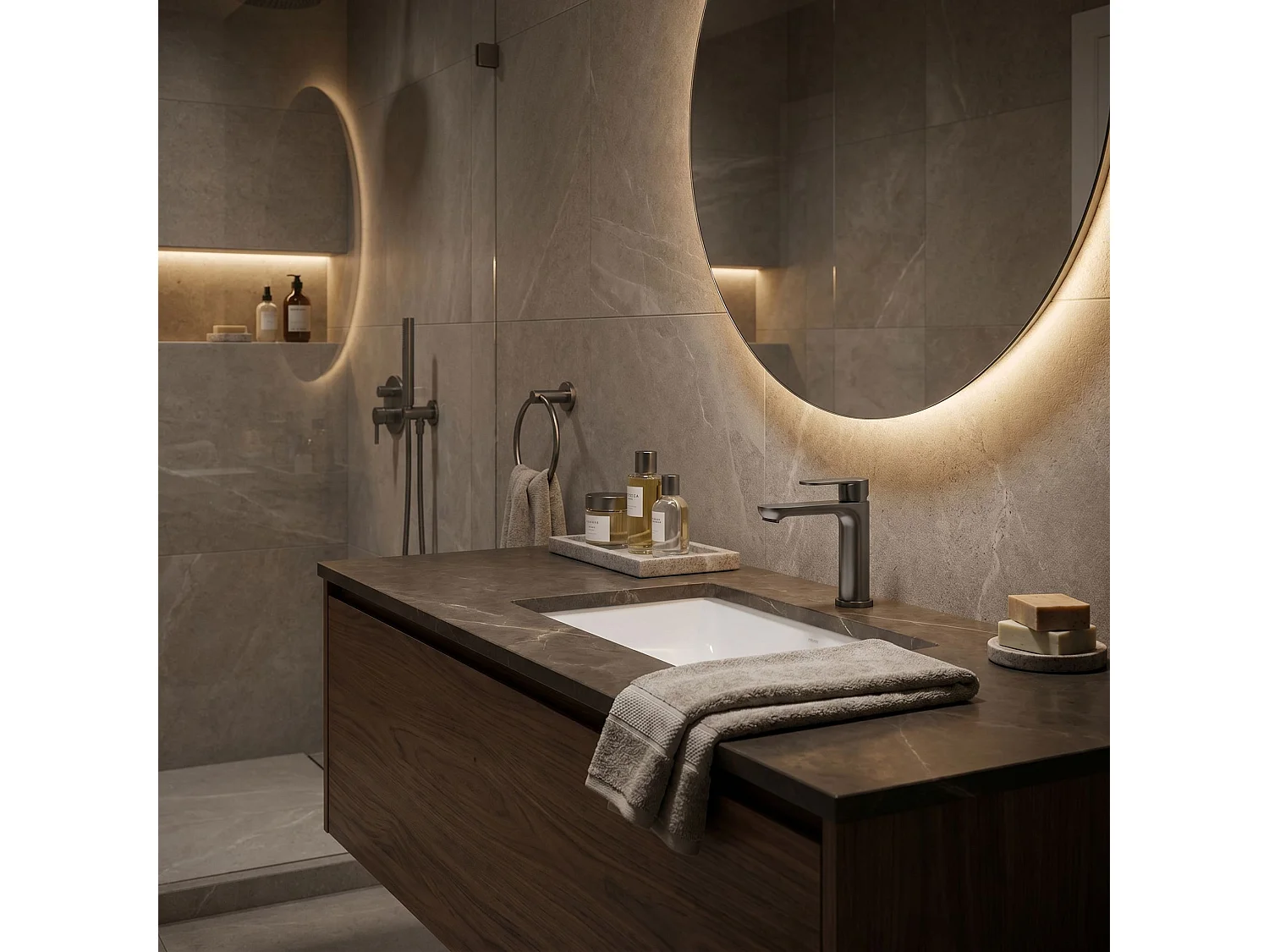 Robinet De Lavabo Rea Logan Low Titanium