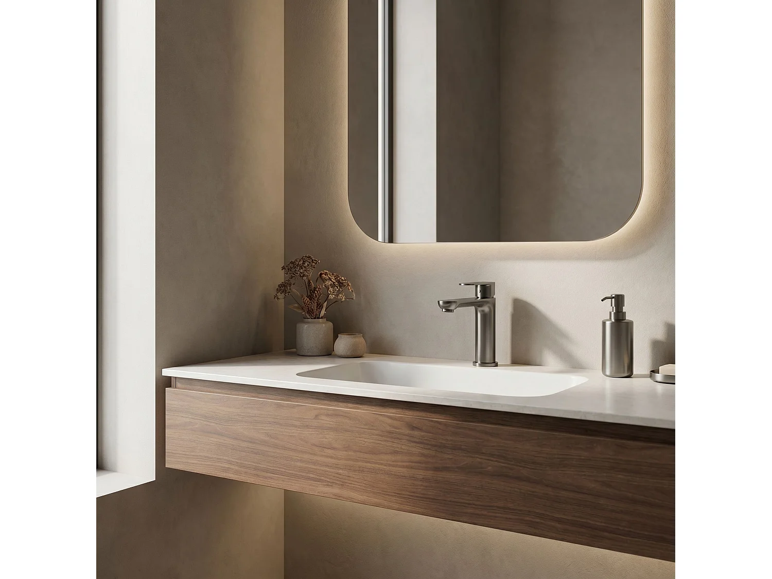 Robinet De Lavabo Rea Logan Low Titanium