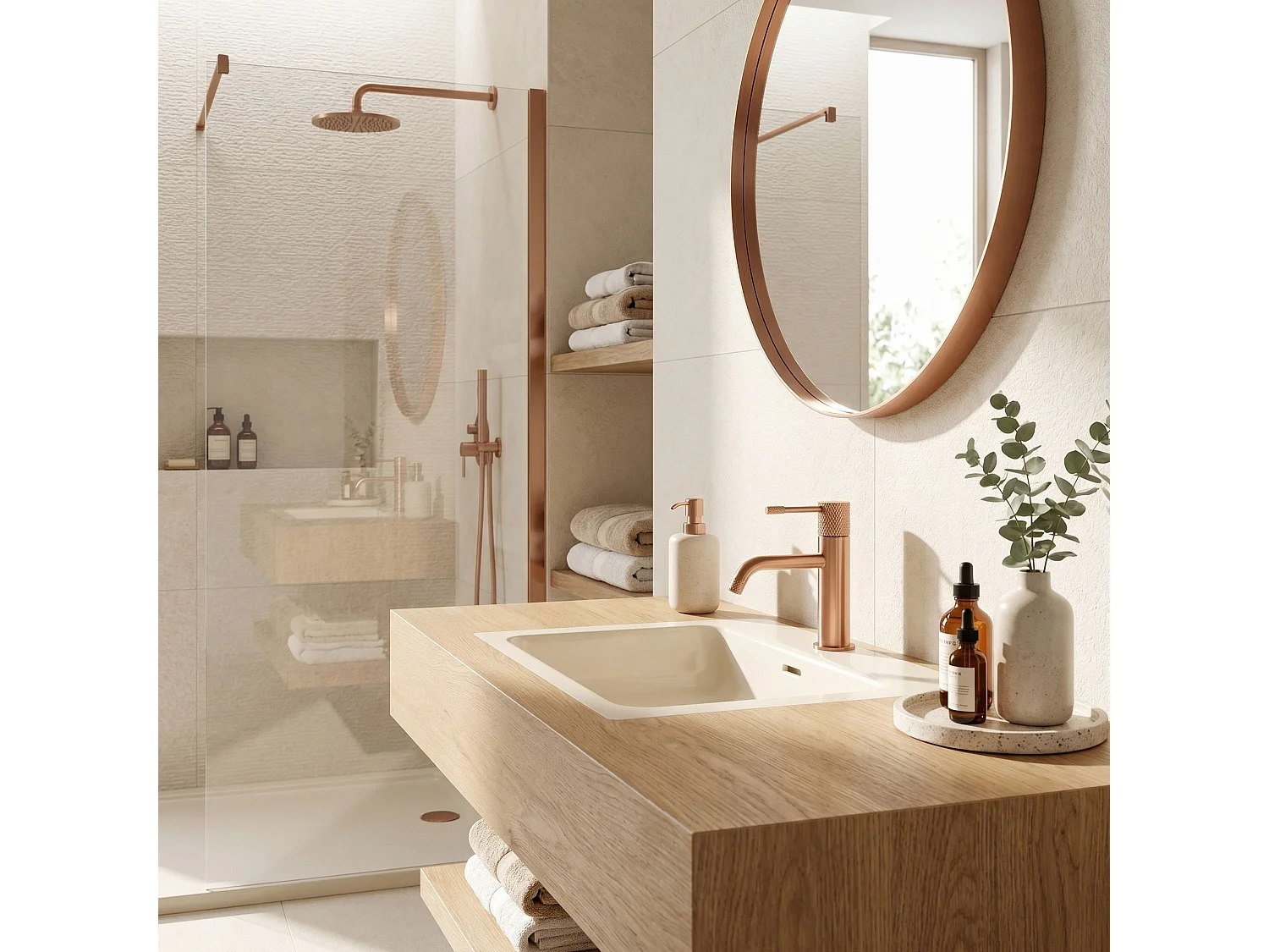 Wastafelkraan Rea Venti Low Copper