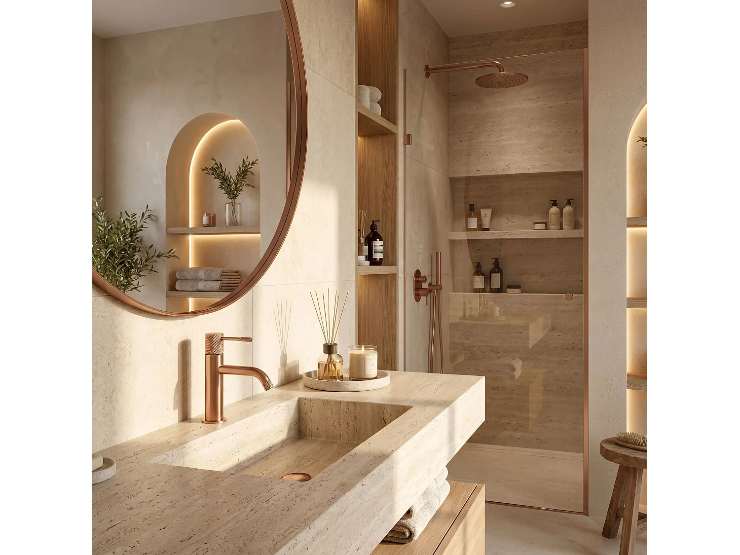 Wastafelkraan Rea Venti Low Copper