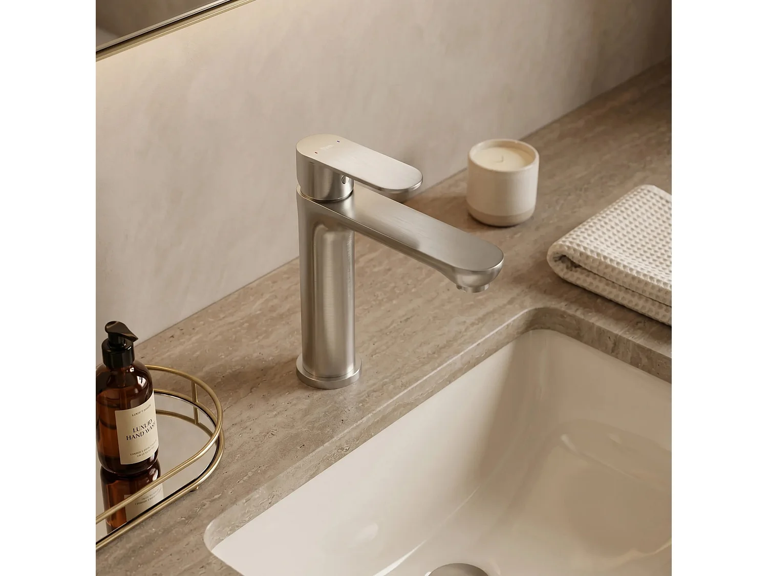 Robinet De Lavabo Rea Logan Low Brush Nickel