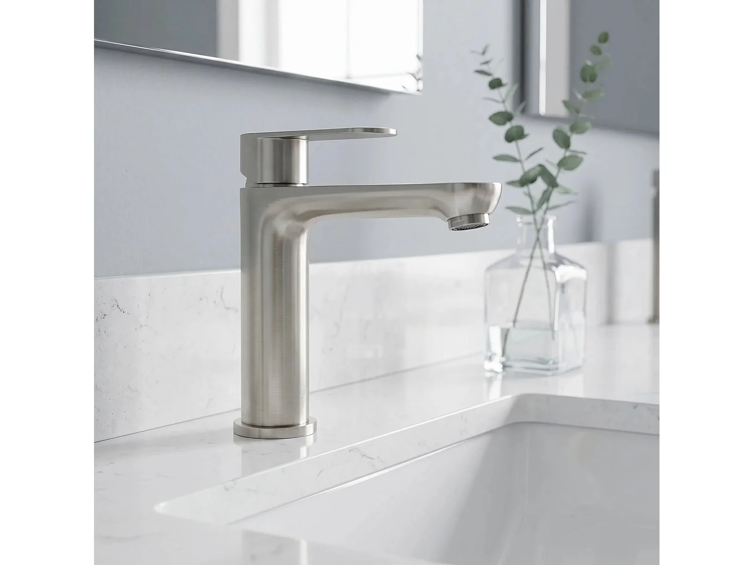 Robinet De Lavabo Rea Logan Low Brush Nickel