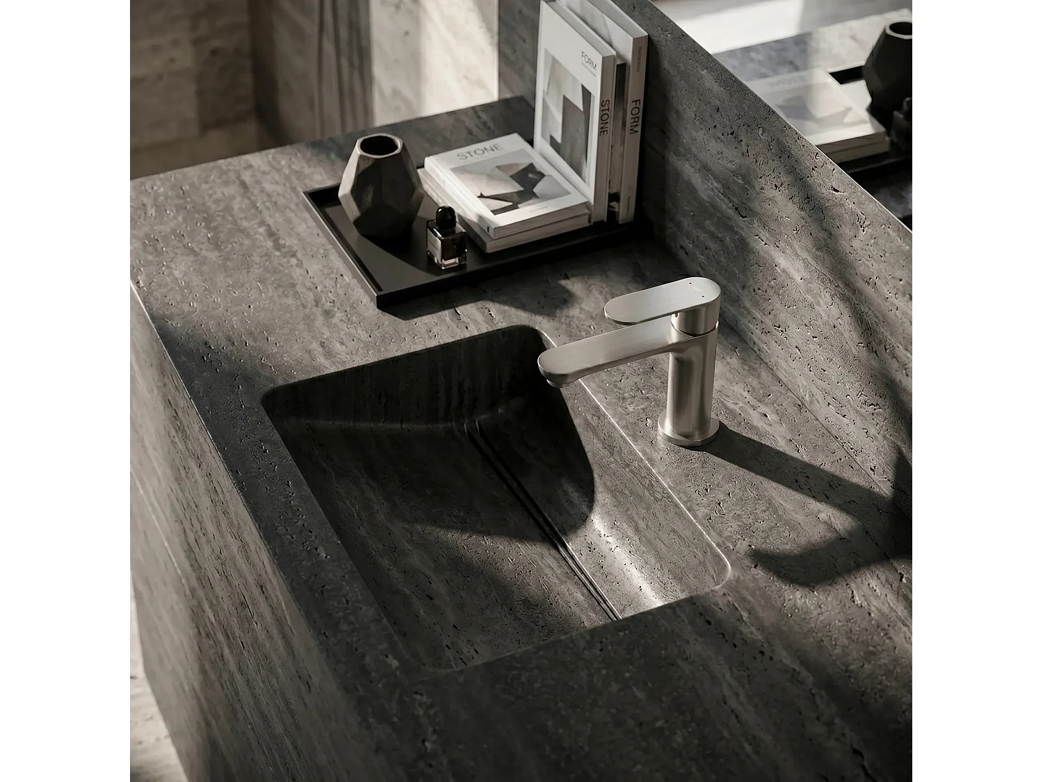Robinet De Lavabo Rea Logan Low Brush Nickel