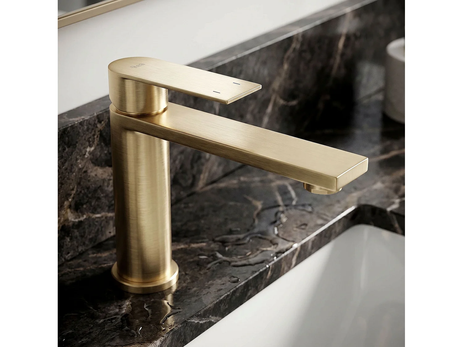 Wastafelkraan Rea Hunter Low Brush Gold