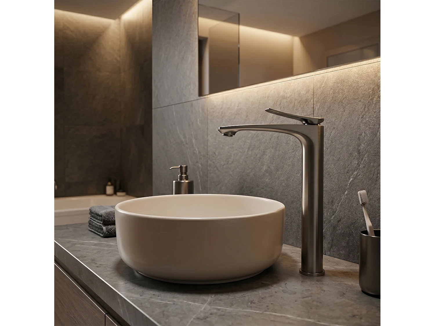 Mitigeur De Lavabo Rea Vision High Titanium