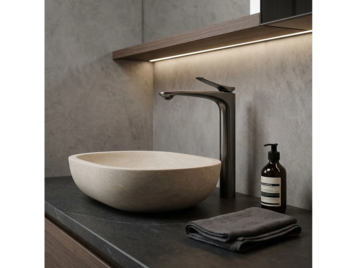 Mitigeur De Lavabo Rea Vision High Titanium