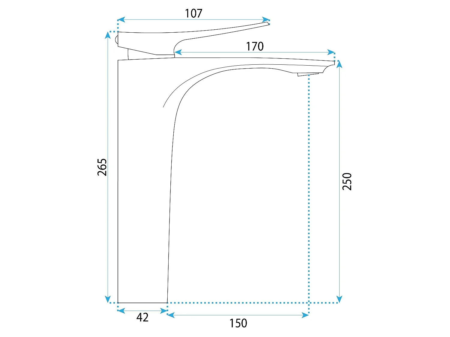Mitigeur De Lavabo Rea Vision High Titanium