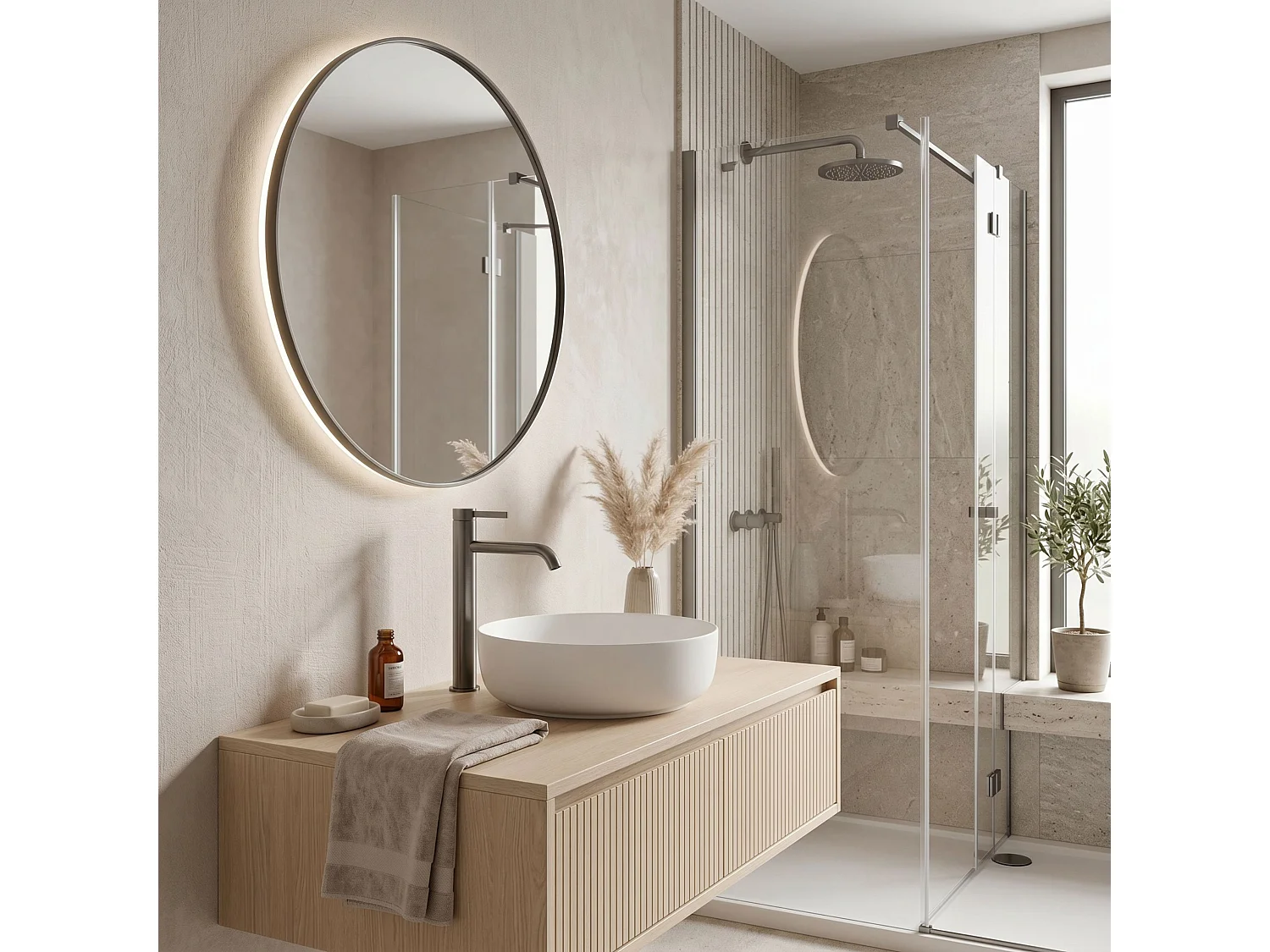 Washbasin Tap Rea Rivo High Titanium