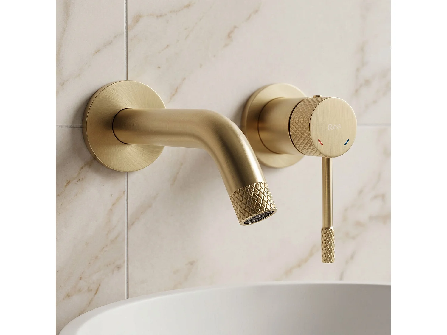 Robinet De Lavabo Encastré Rea Venti Brush Gold