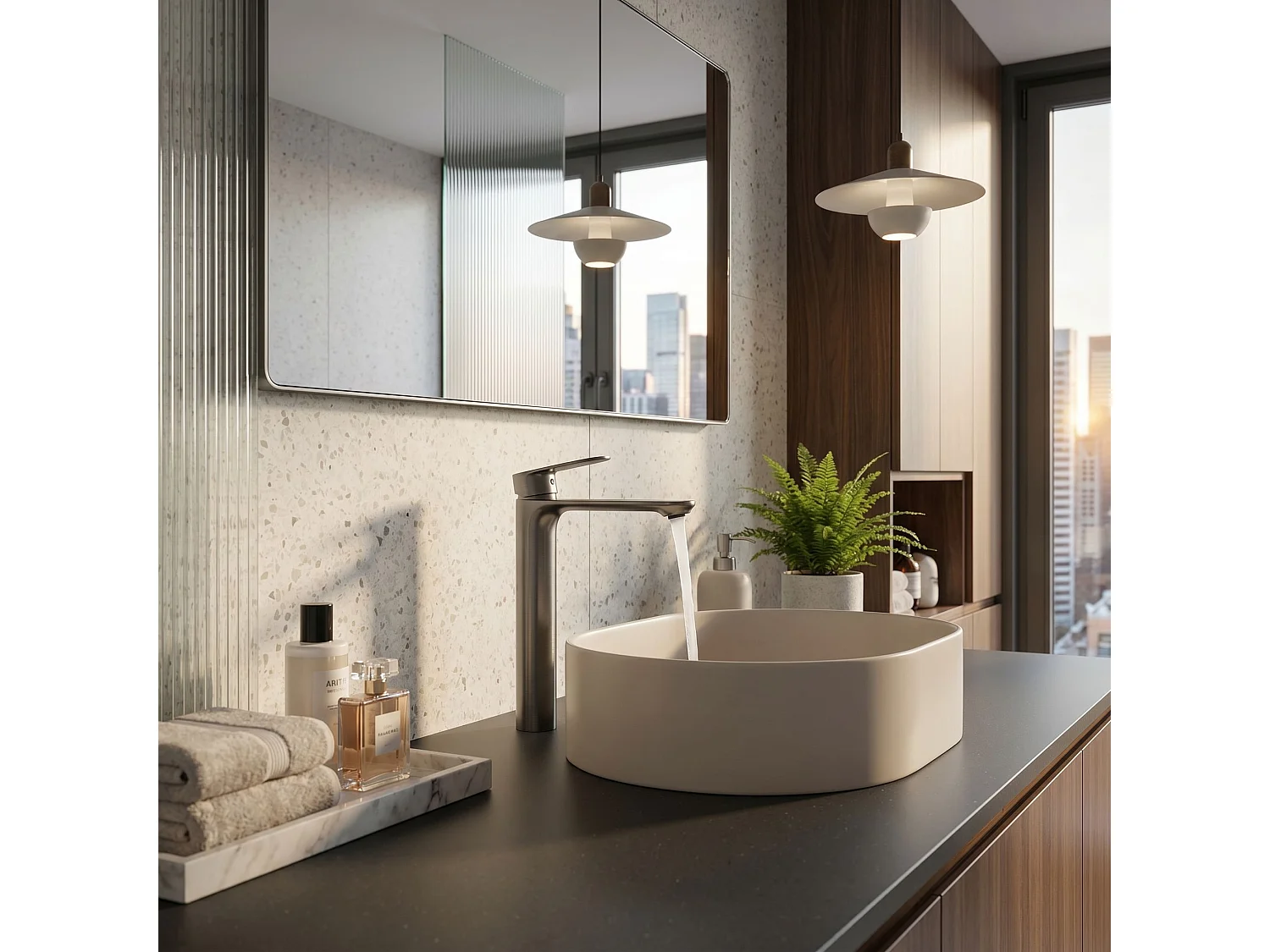 Mitigeur De Lavabo Rea Drop Titanium