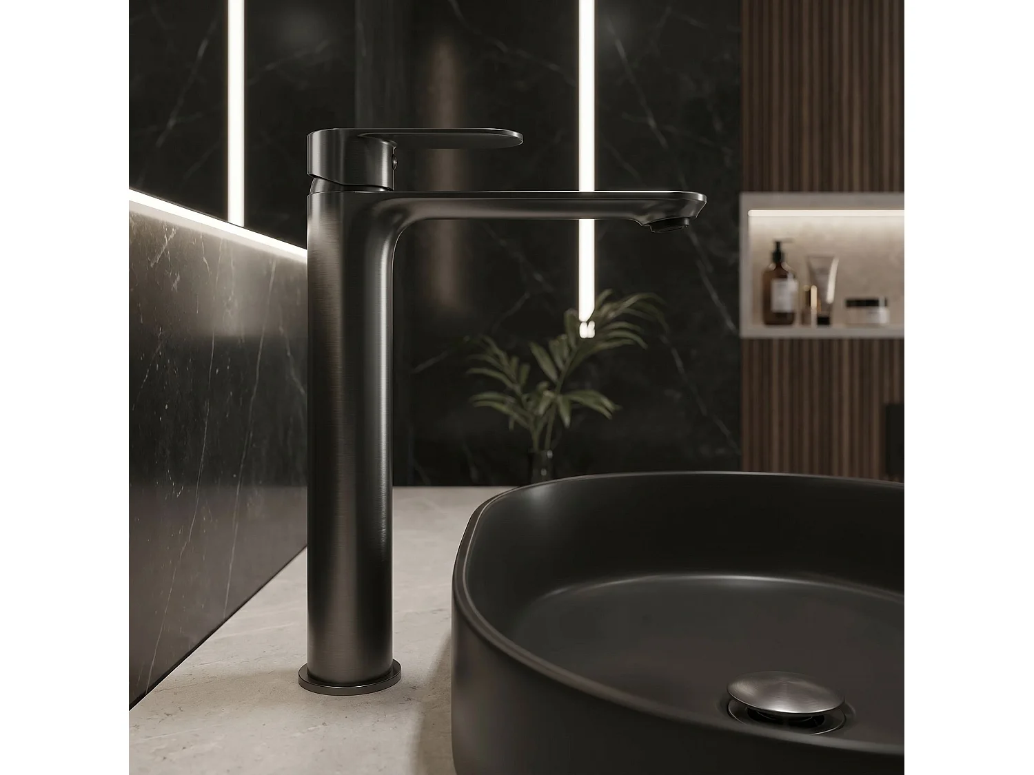Mitigeur De Lavabo Rea Drop Titanium