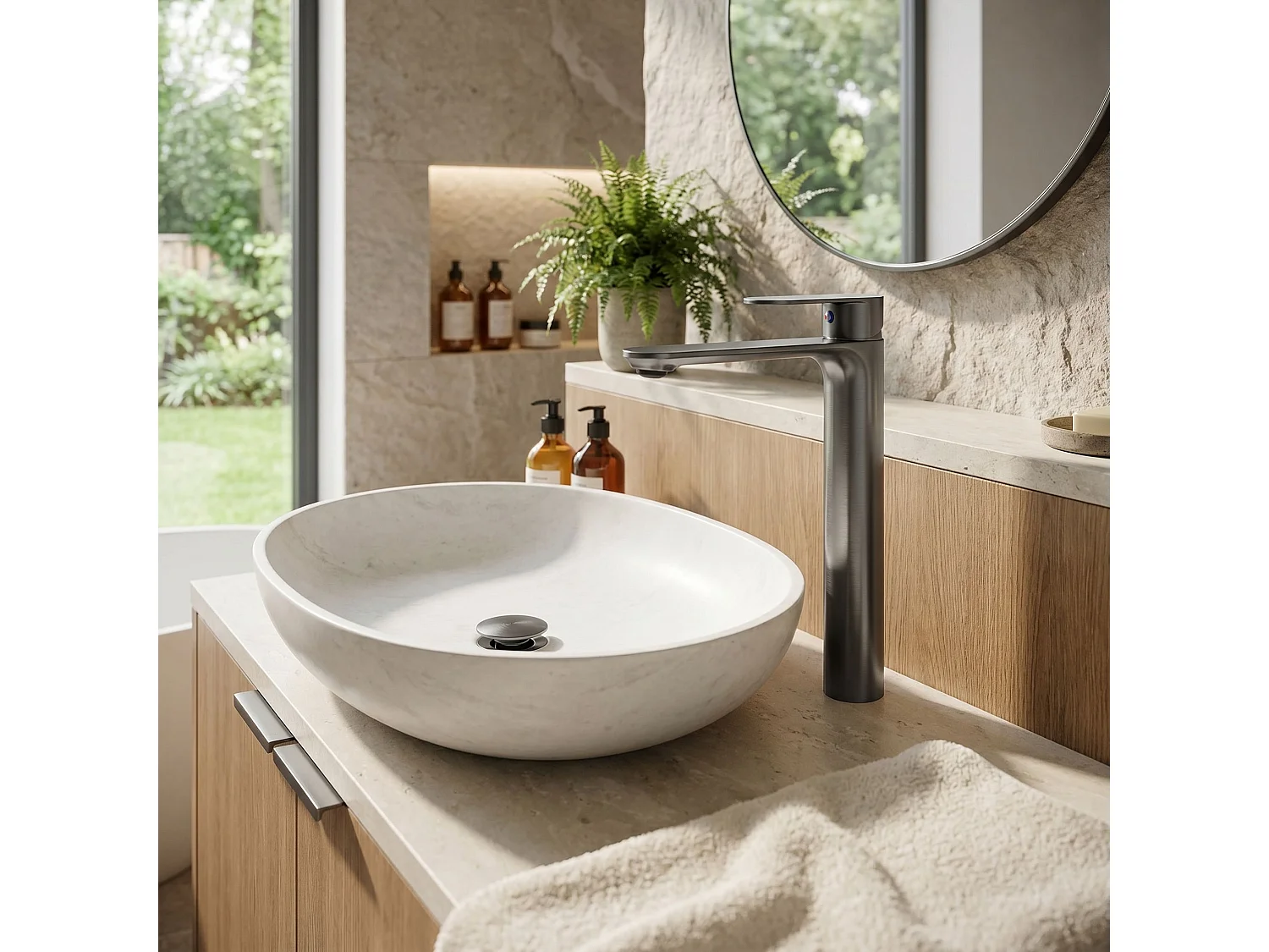 Mitigeur De Lavabo Rea Drop Titanium
