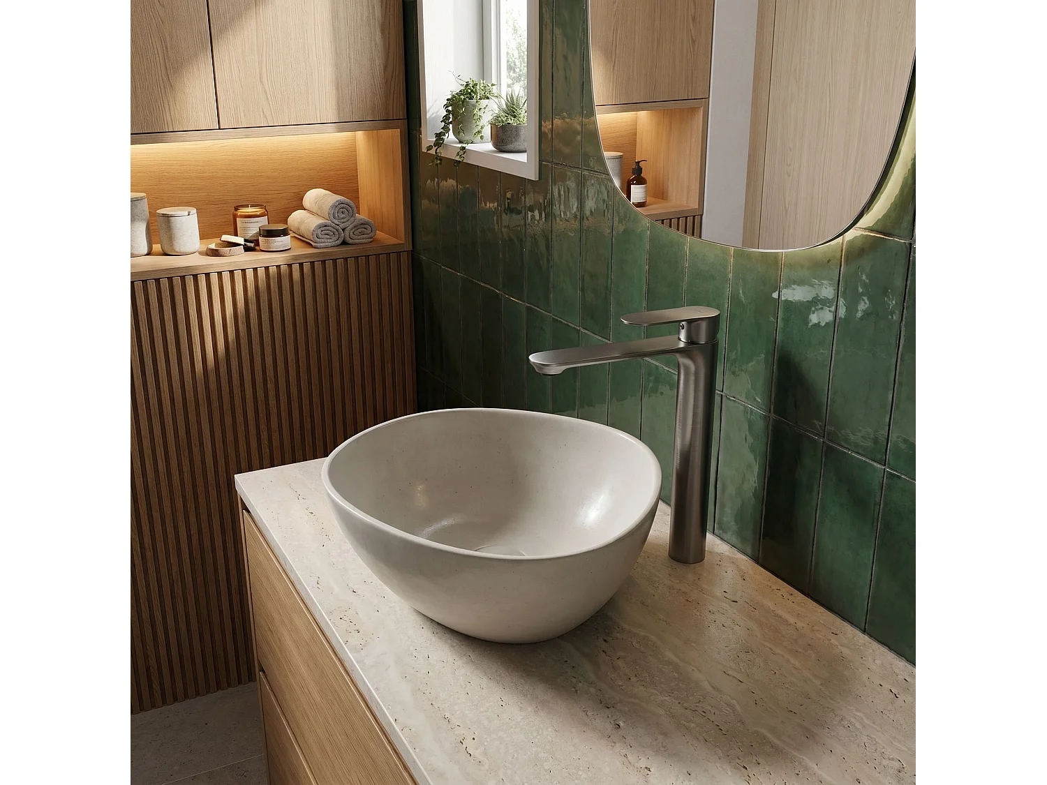 Mitigeur De Lavabo Rea Drop Titanium