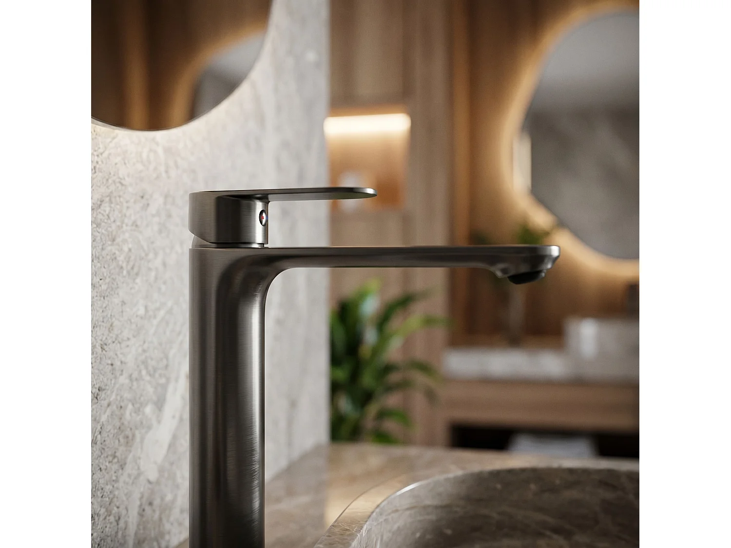 Mitigeur De Lavabo Rea Drop Titanium