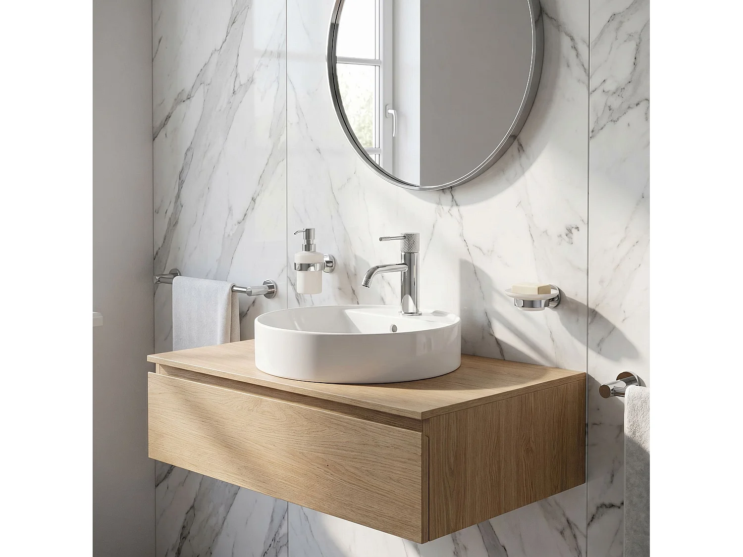 Wastafelkraan Rea Venti Low Chrome
