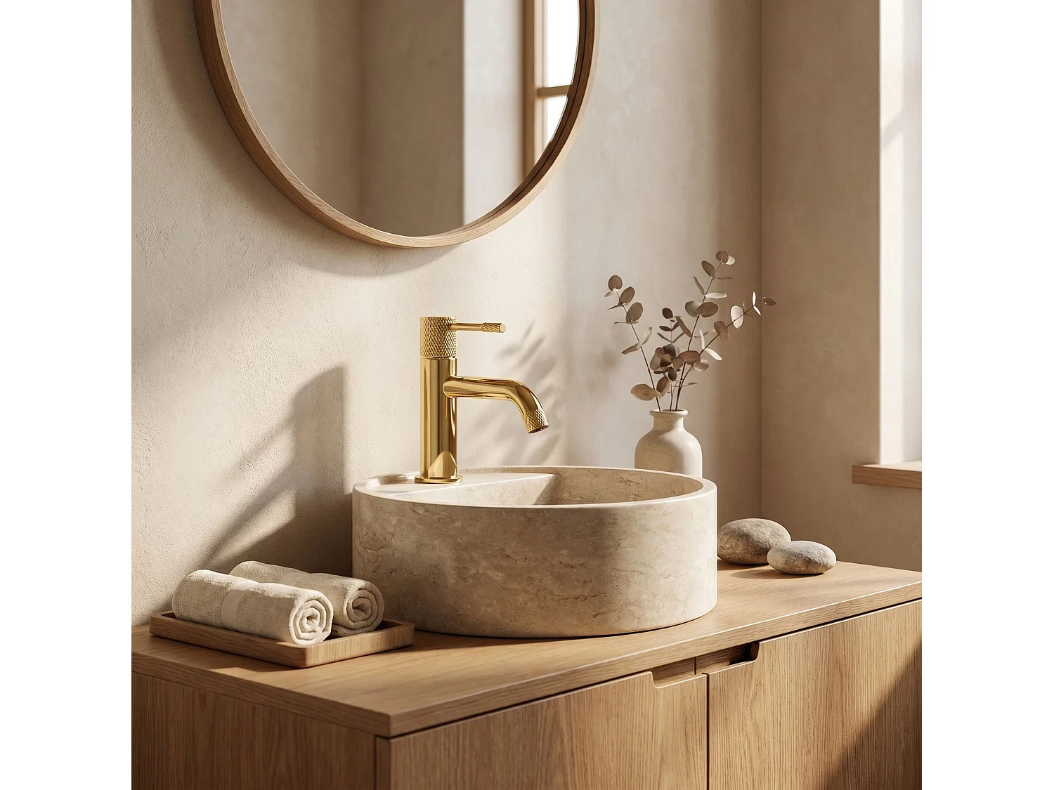 Robinet De Lavabo Rea Venti Low Gold
