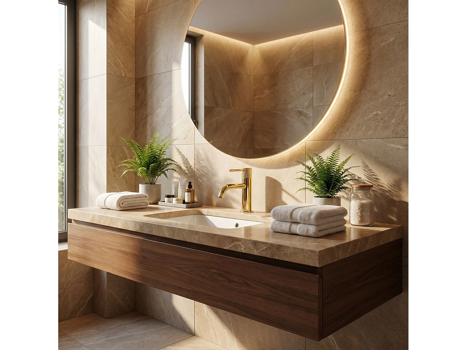 Robinet De Lavabo Rea Venti Low Gold