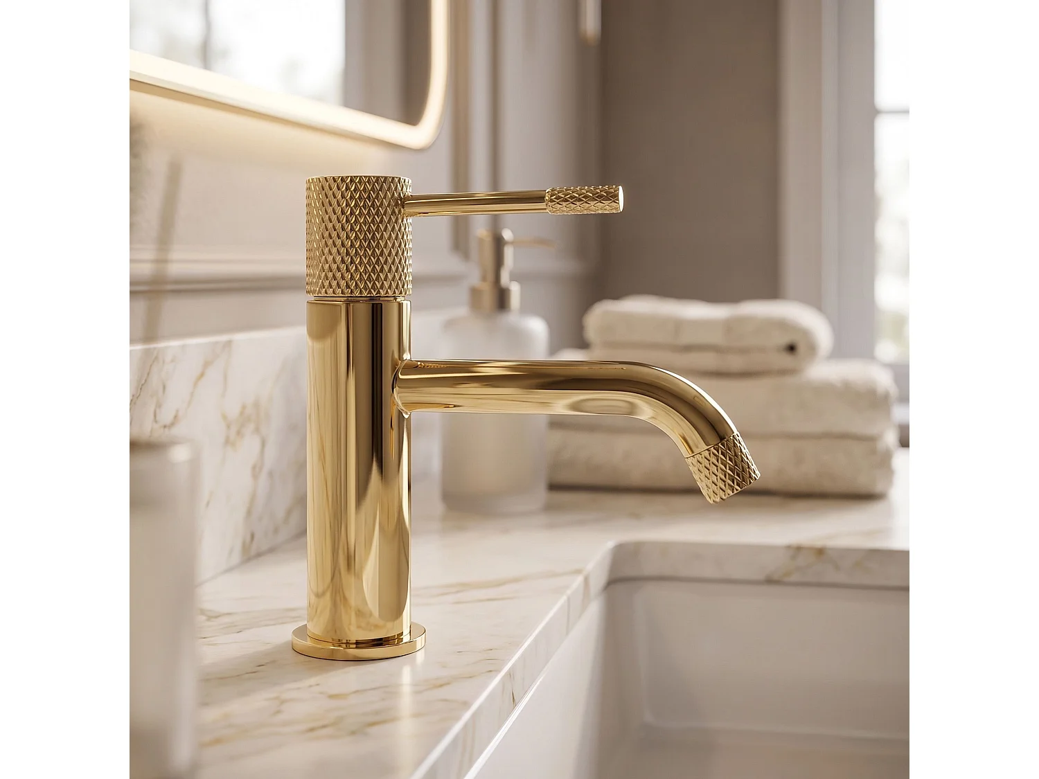 Robinet De Lavabo Rea Venti Low Gold