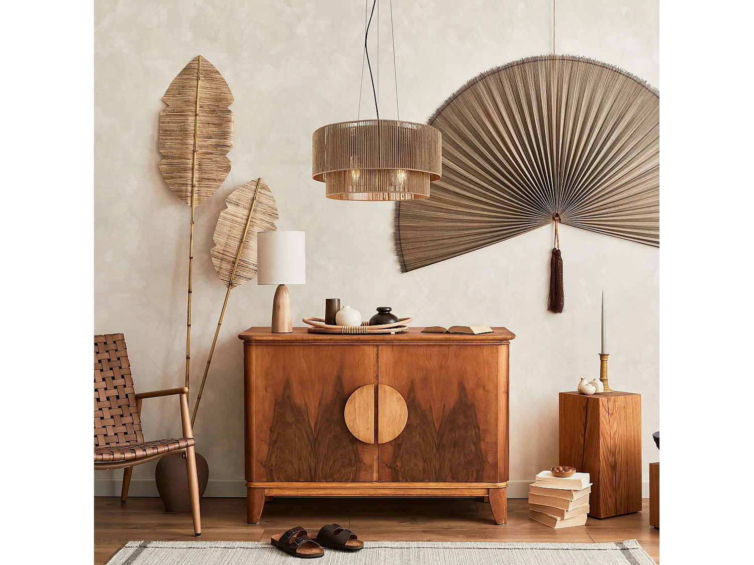 Toolight APP1837-1CP hængelampe sort brun 46X46X21CM