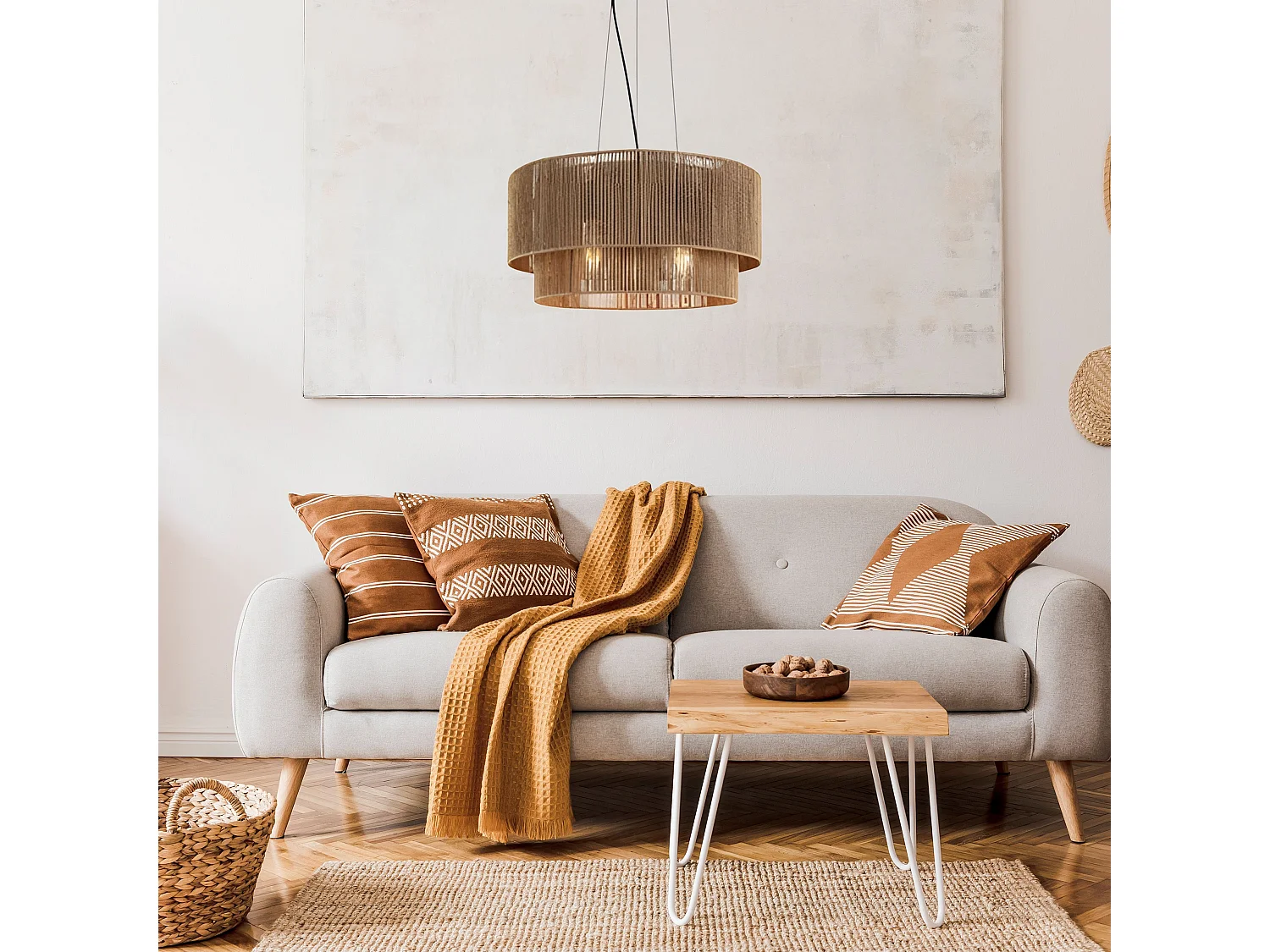 Toolight APP1837-1CP hængelampe sort brun 46X46X21CM