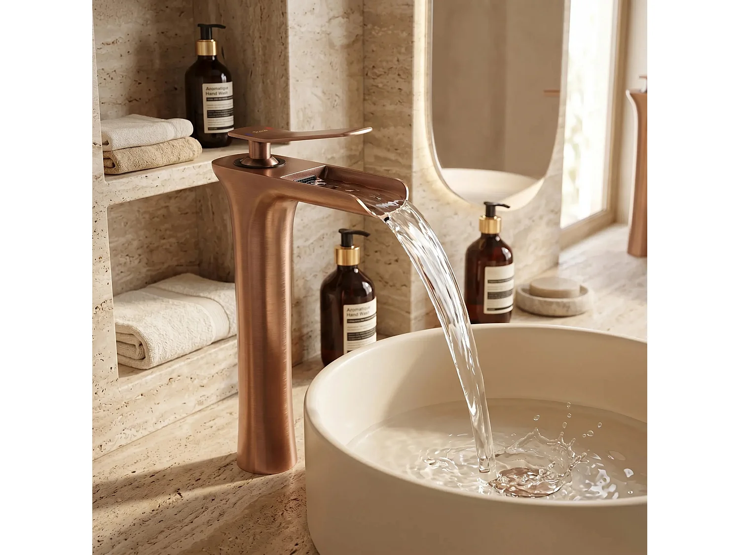 Robinet De Lavabo Rea Laguna High Brush Copper