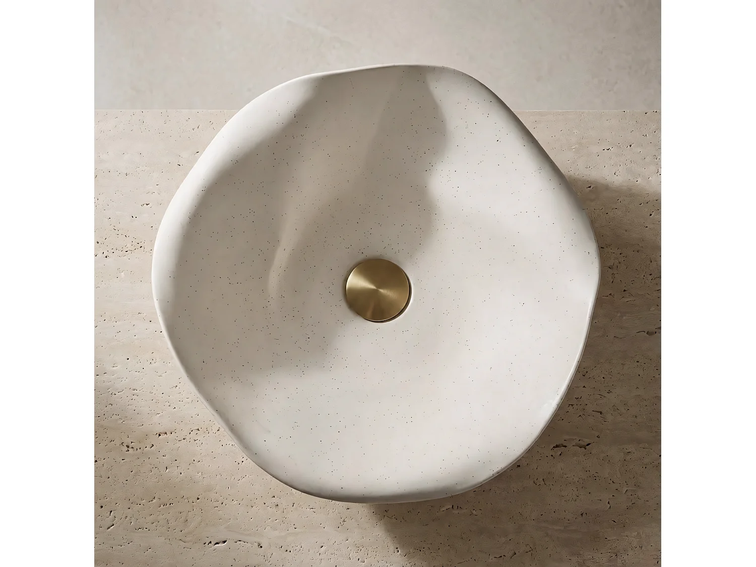 Opzetwastafel Rea Hm-35B Handmade Art Beige