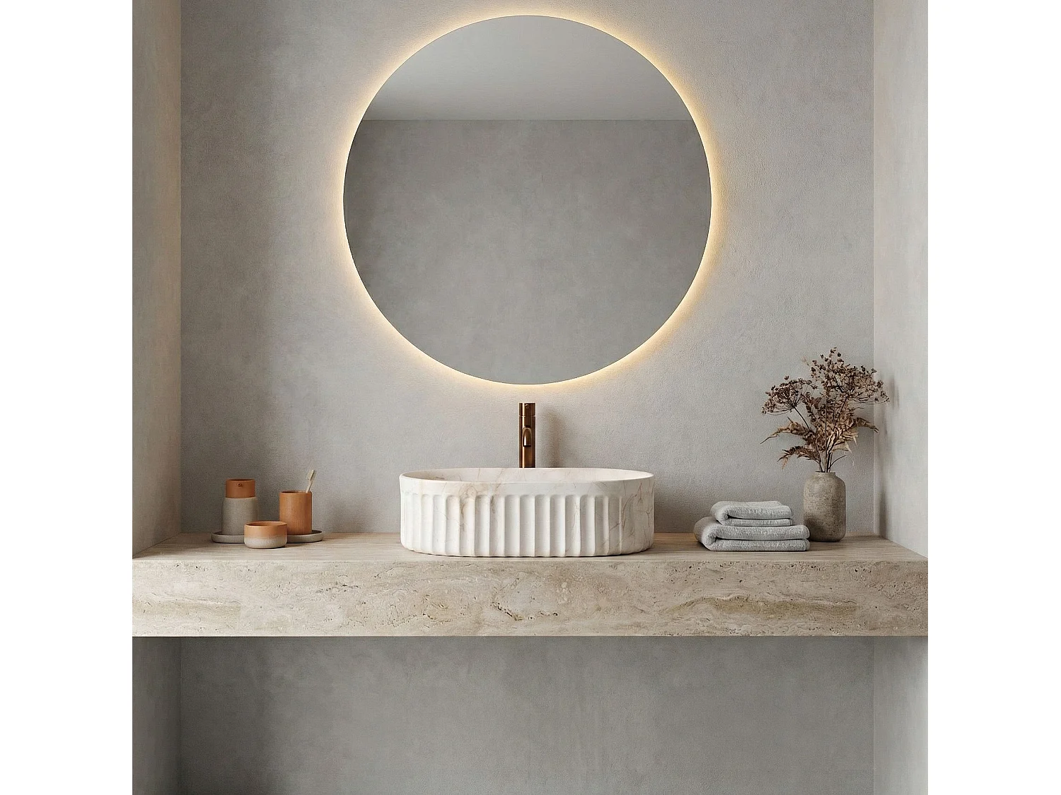 Vasque À Poser Rea Georgia Beige