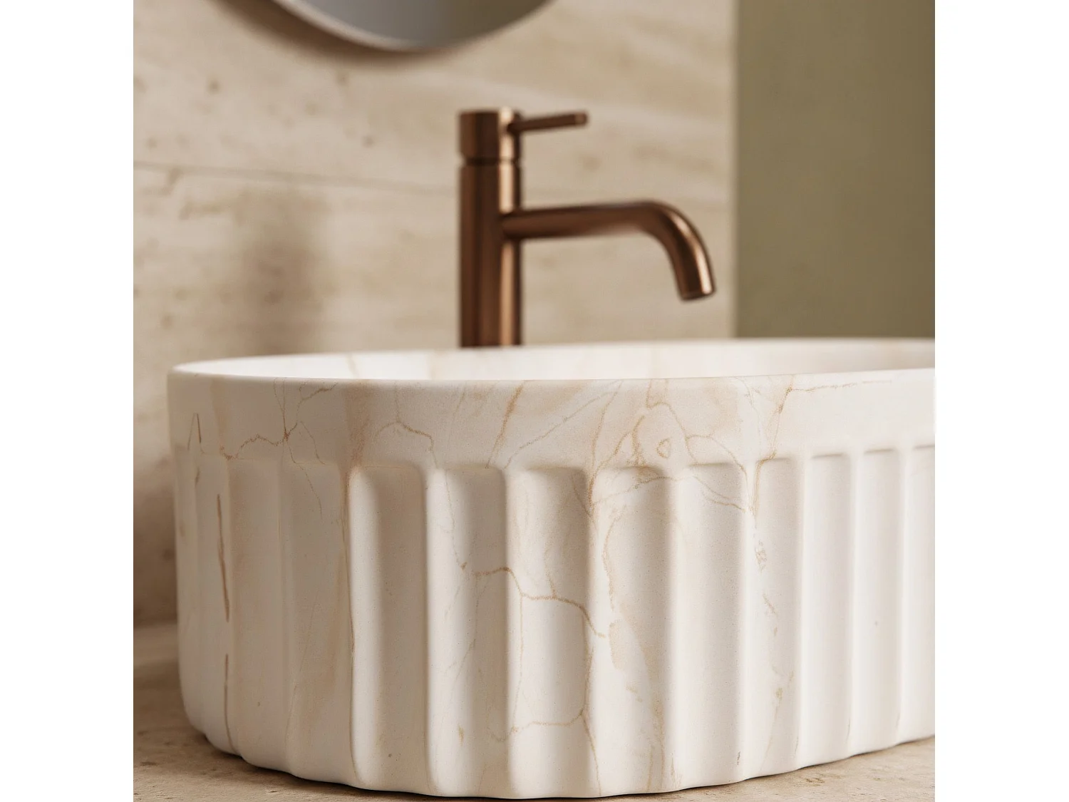 Vasque À Poser Rea Georgia Beige
