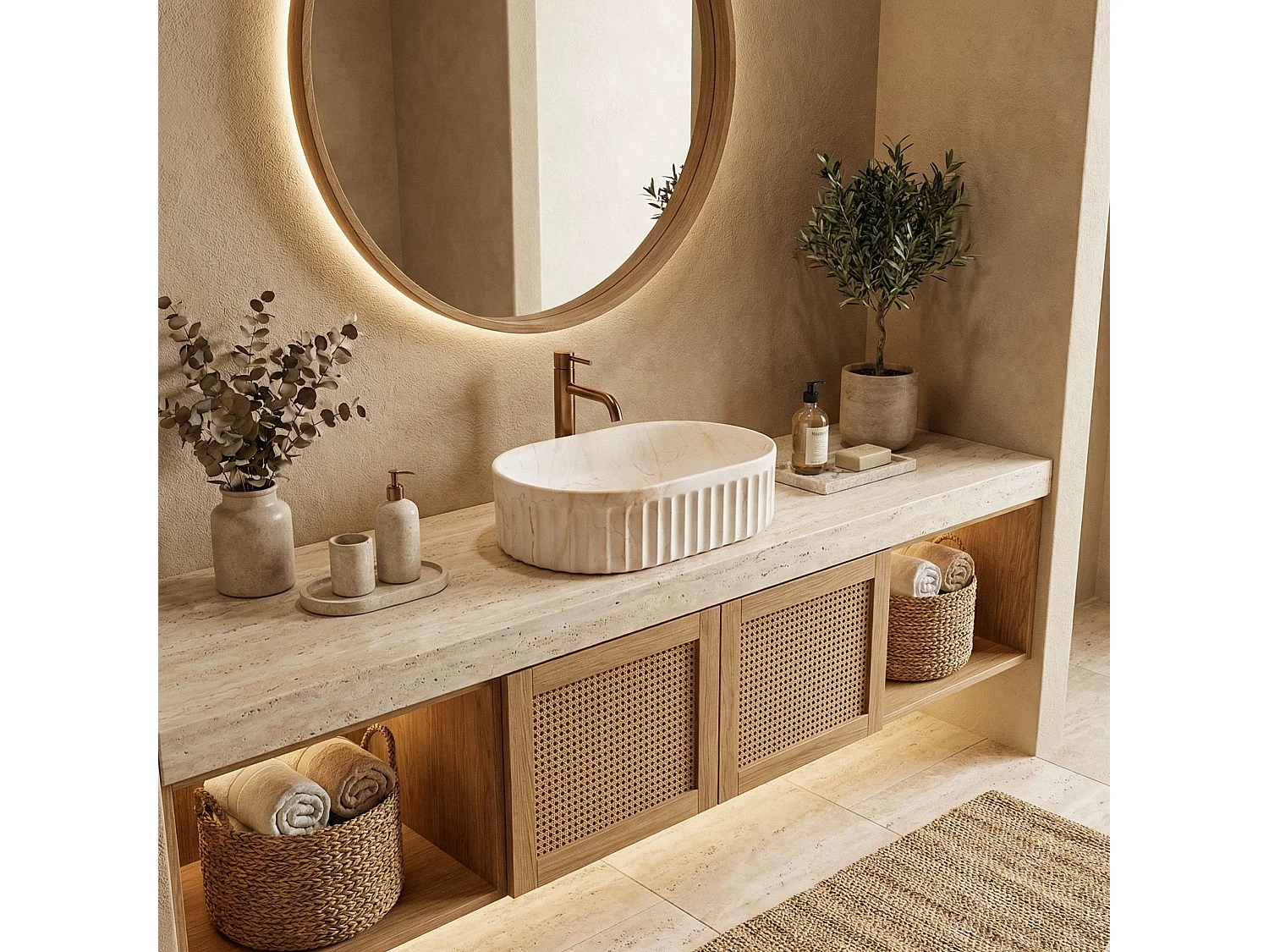 Vasque À Poser Rea Georgia Beige
