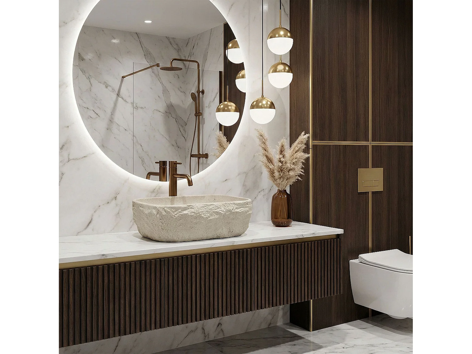 Opzetwastafel Rea Bianka Beige
