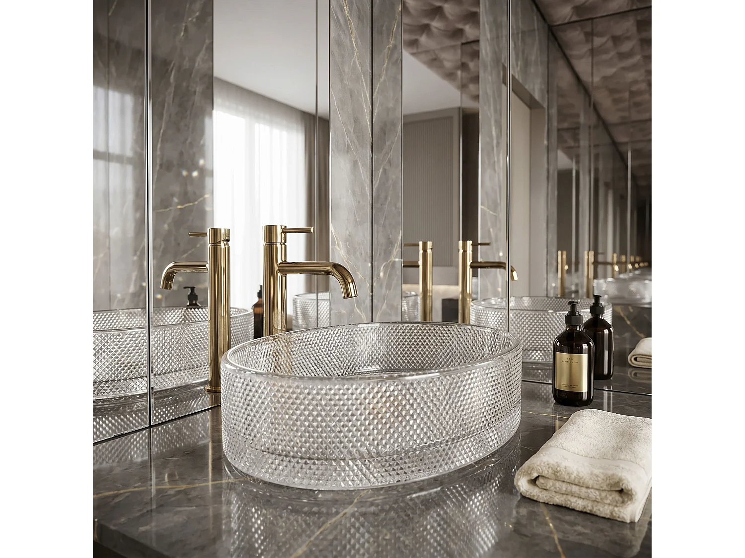 Lavabo De Comptoir Rea Mirella Transparent