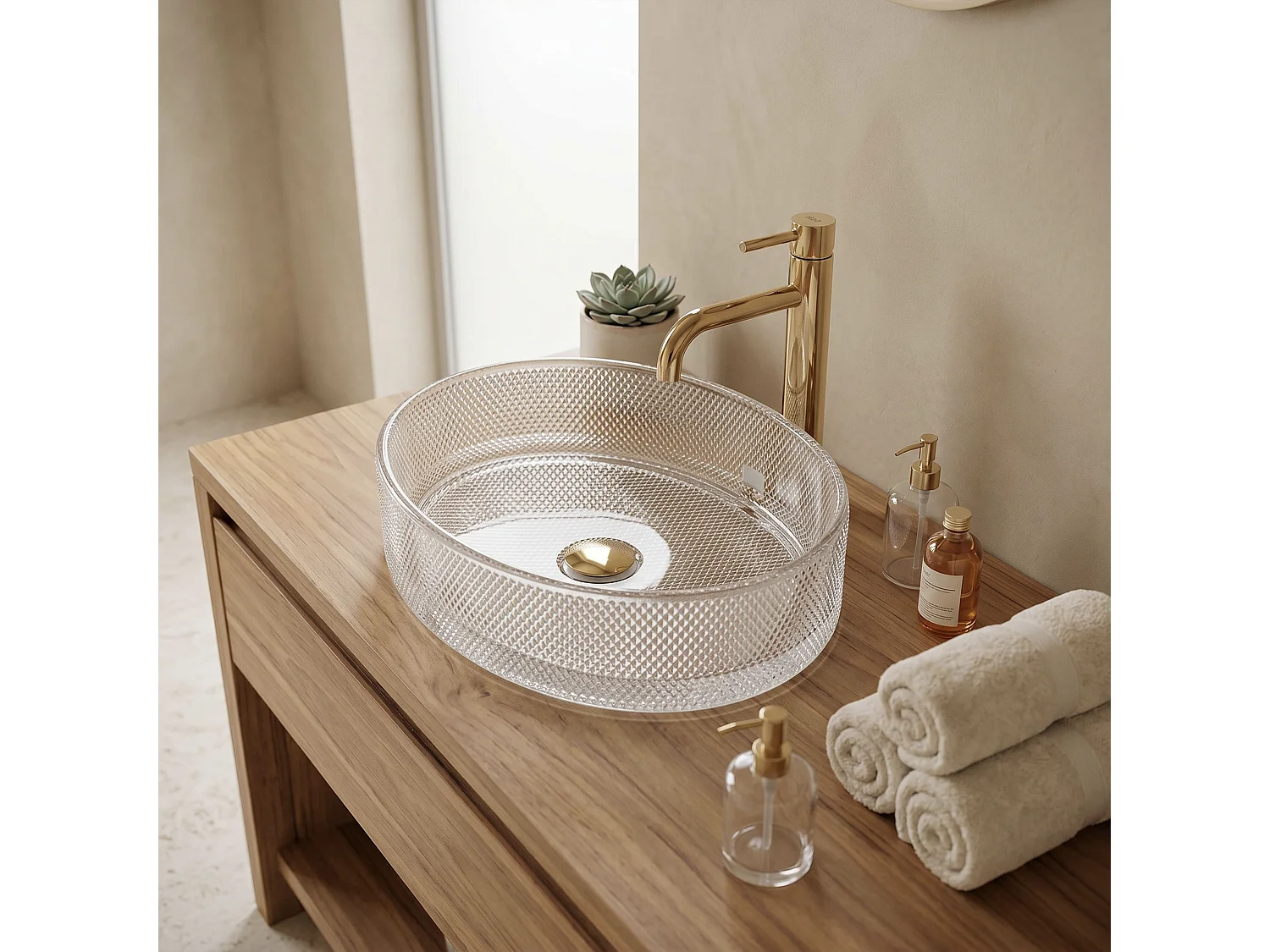 Lavabo De Comptoir Rea Mirella Transparent