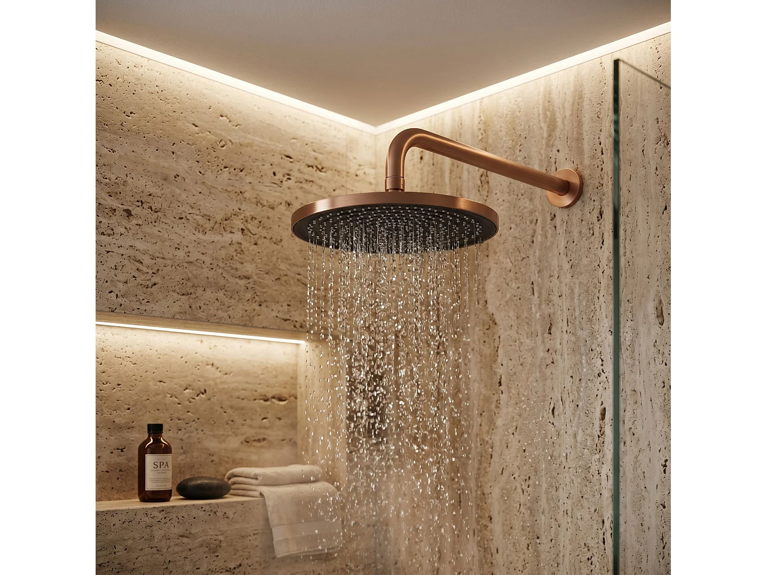 Ensemble De Douche Encastré Rea Foster + Box Brush Copper