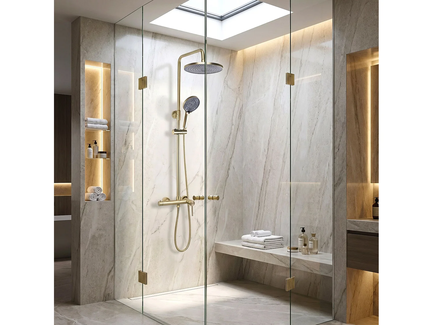 Ensemble De Douche Rea Foster Brush Gold
