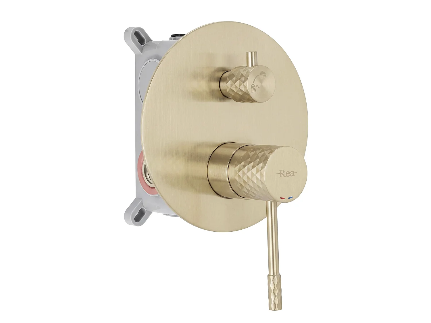 Ensemble De Douche Encastré Rea Lungo Diamond + Box Brush Gold