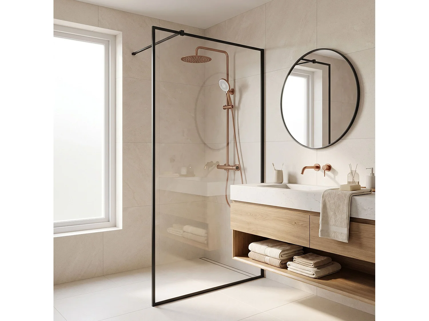 Conjunto De Duche Rea Drop Brush Copper