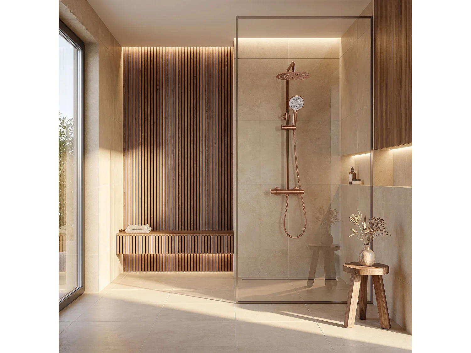 Conjunto De Duche Rea Drop Brush Copper