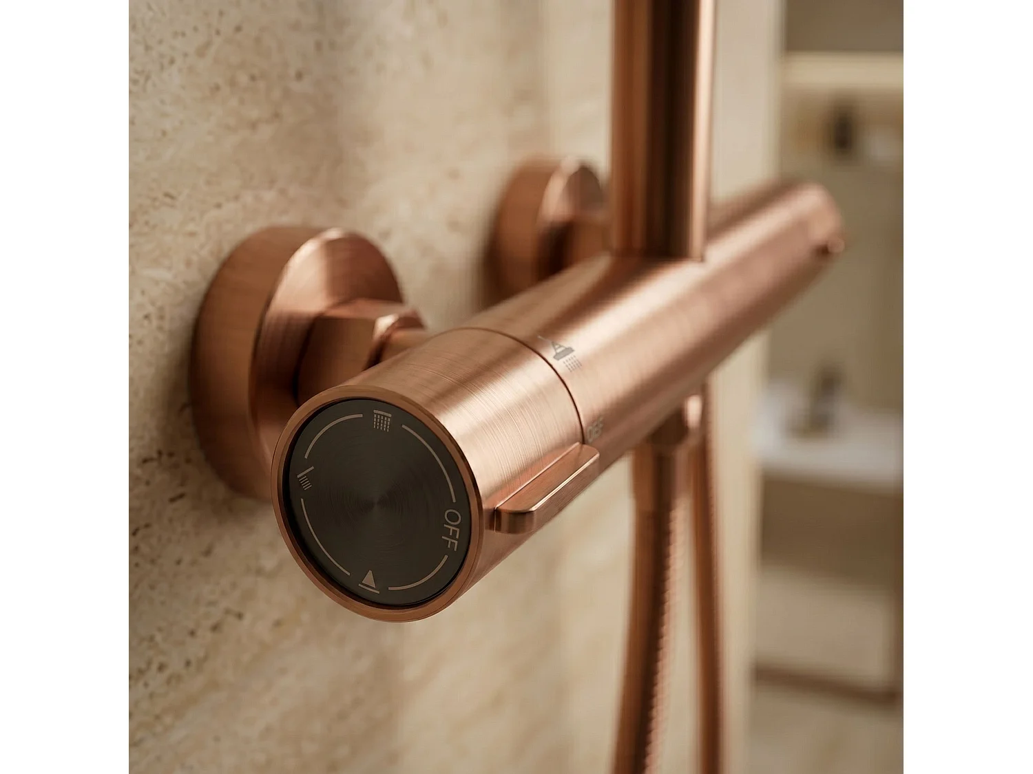 Conjunto De Duche Rea Drop Brush Copper