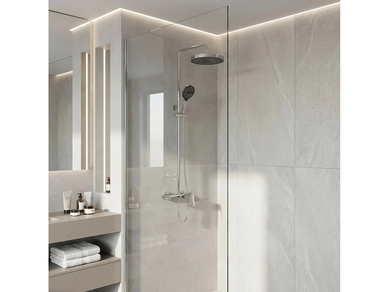 Ensemble De Douche Rea Vision Chrome