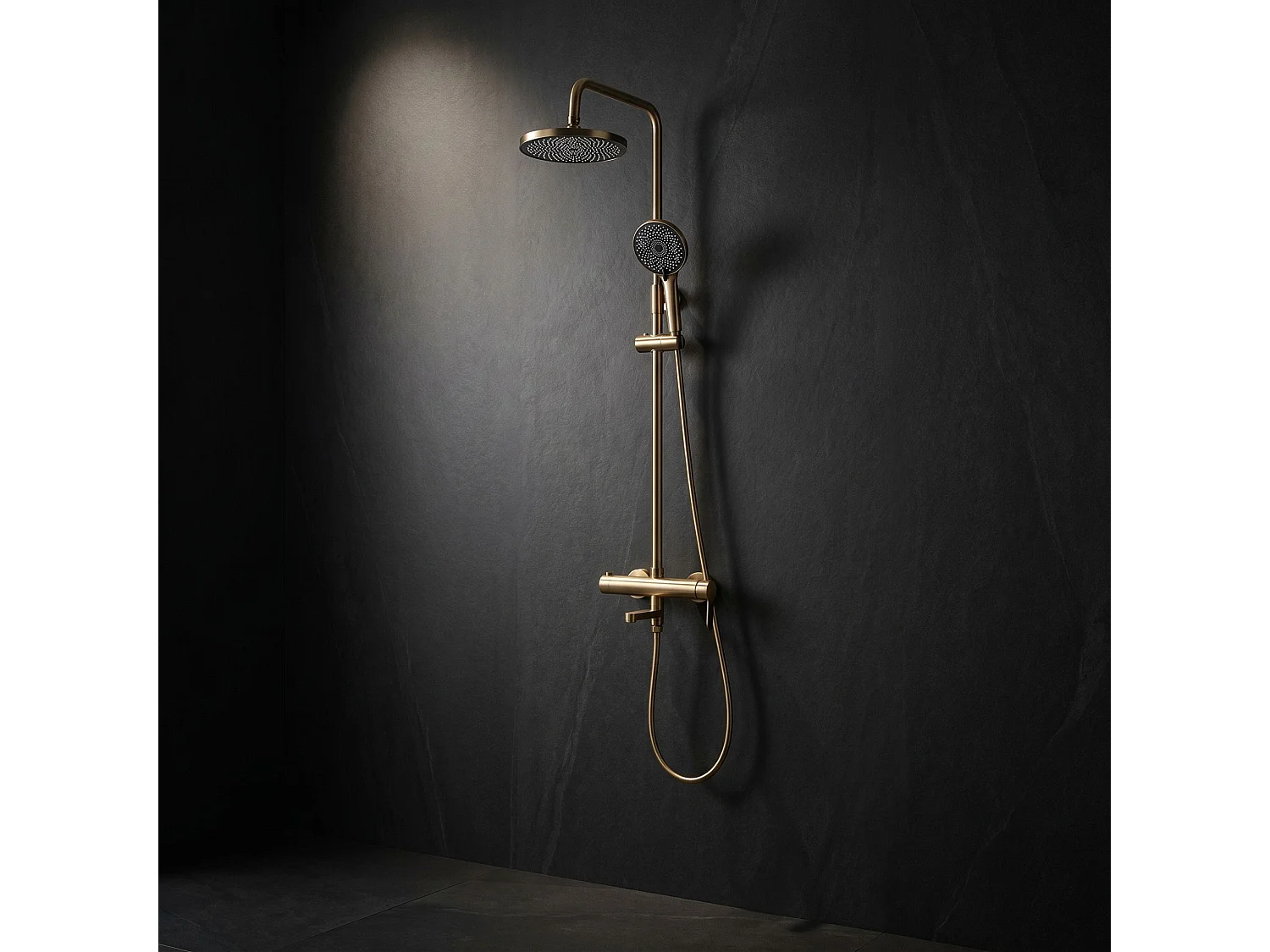 Ensemble De Douche Rea Arcos Brush Gold