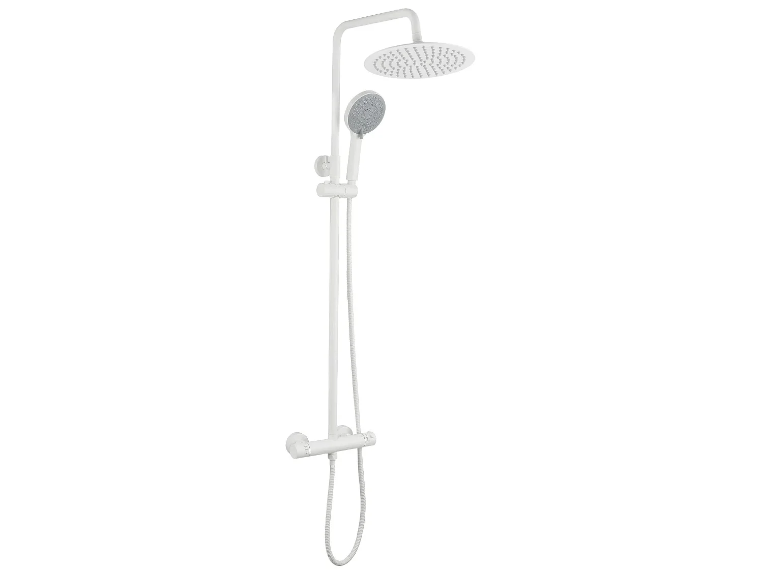 Conjunto De Chuveiro Sem Bica Rea Lungo + Termostat White