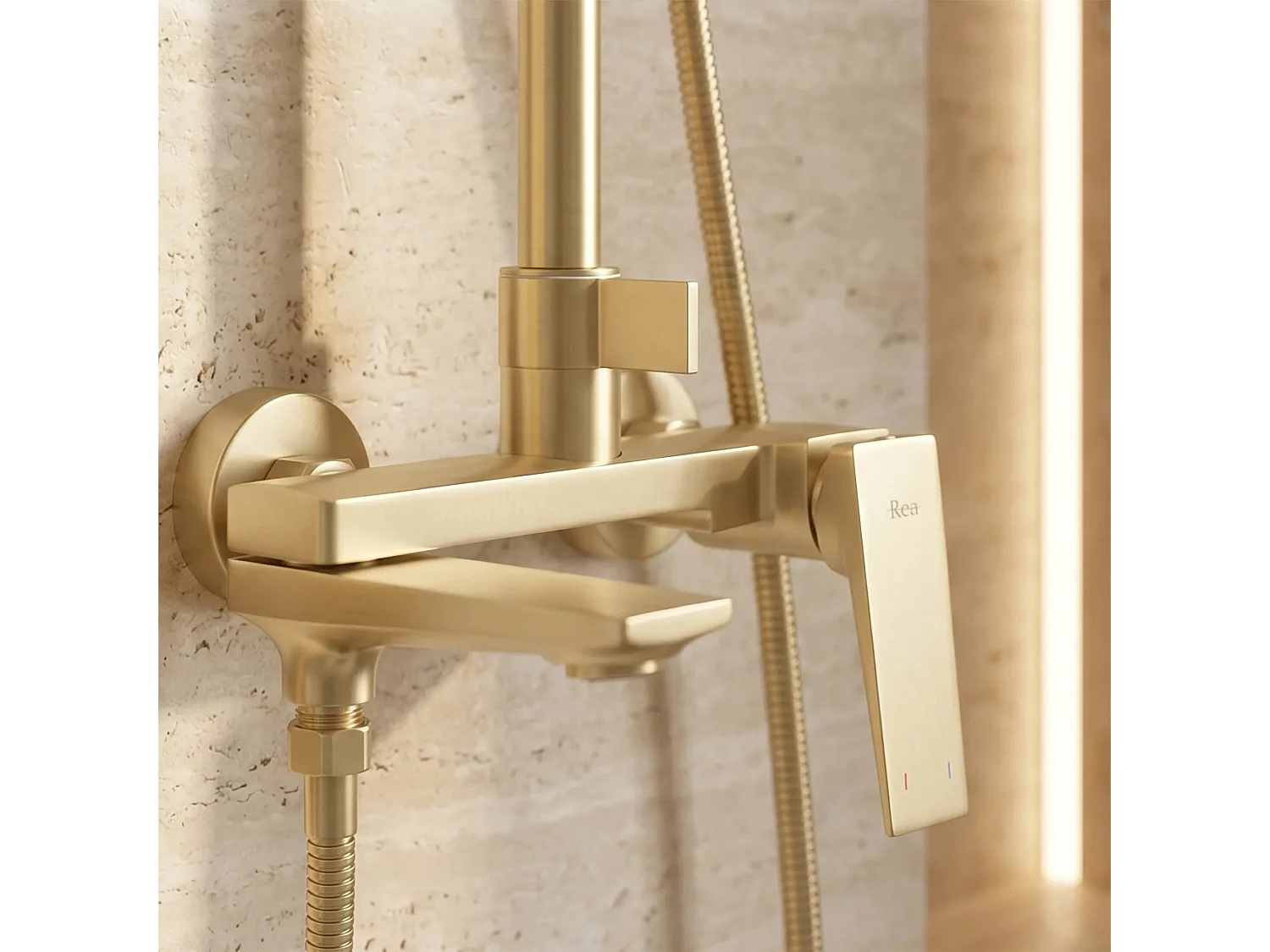 Ensemble De Douche Rea Prime Brush Gold
