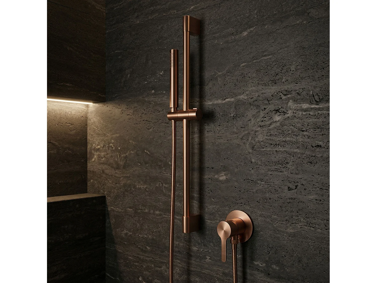 Support De Pommeau De Douche Rea 1 Brush Copper